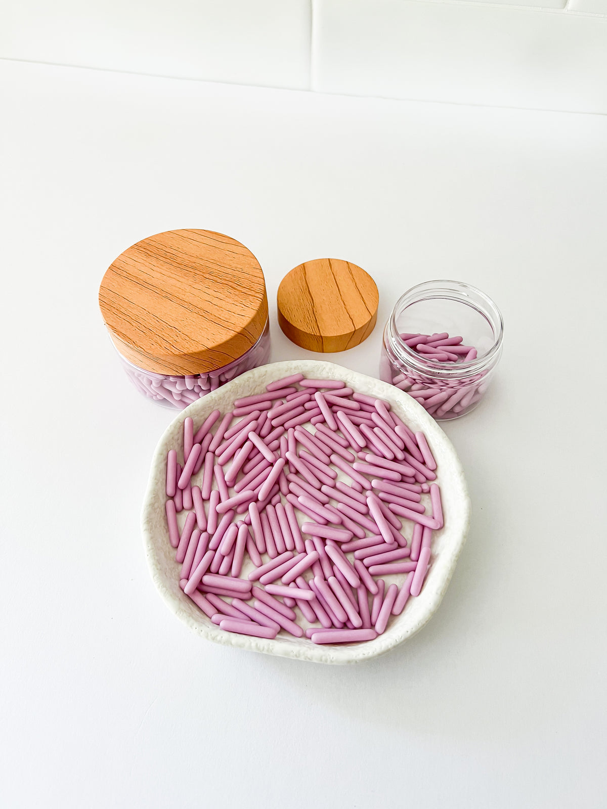 Matte Lilac Rods – Edible Sprinkles for Cakes, Cookies & Cupcakes