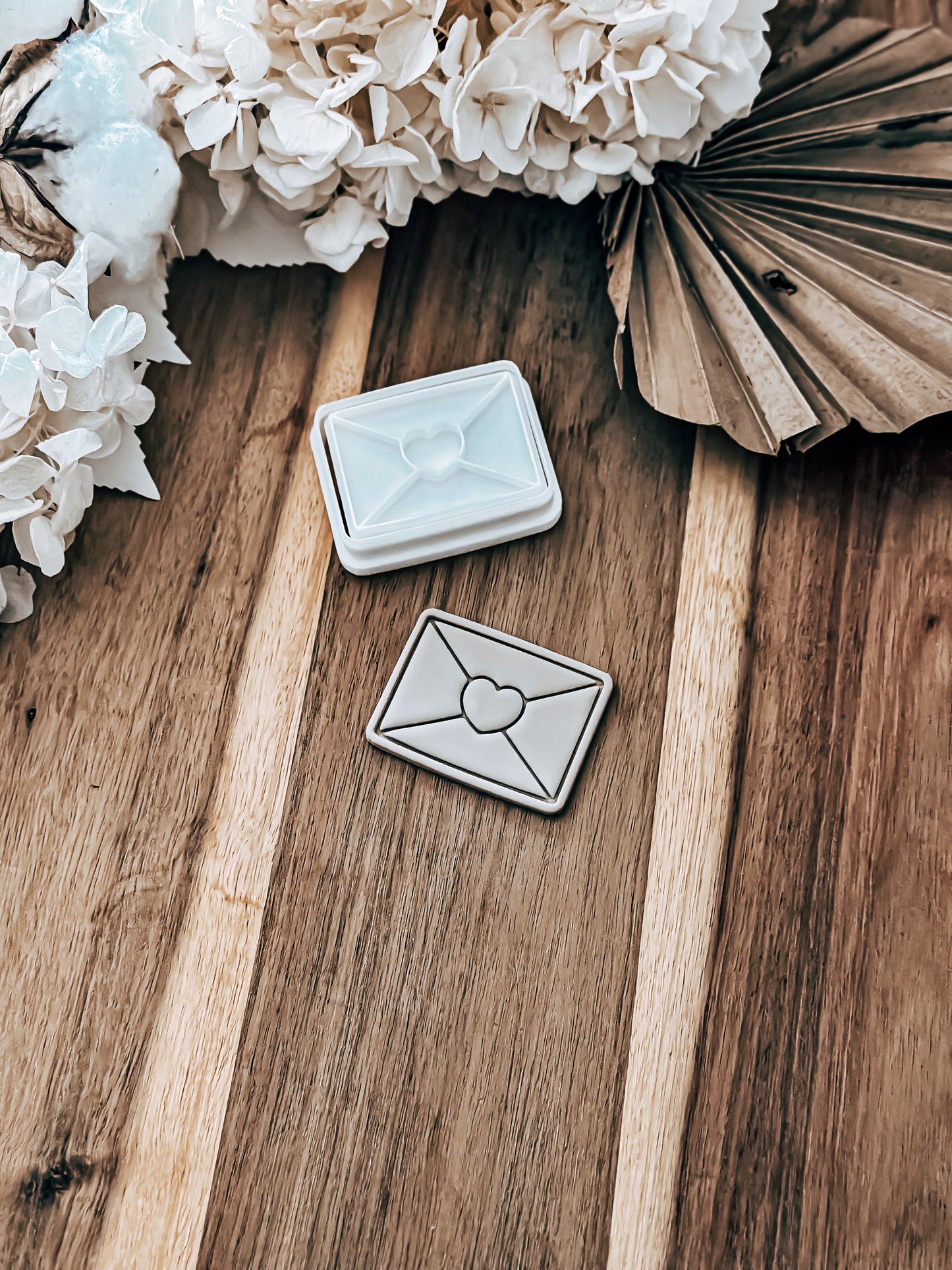 Mini Heart Envelope - Cookie Stamp and Cutter - Ideal for Fondant & Sugar Cookies