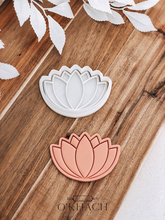 Lotus Flower Stamp & Cutter - Perfect for Fondant & Sugar Cookies