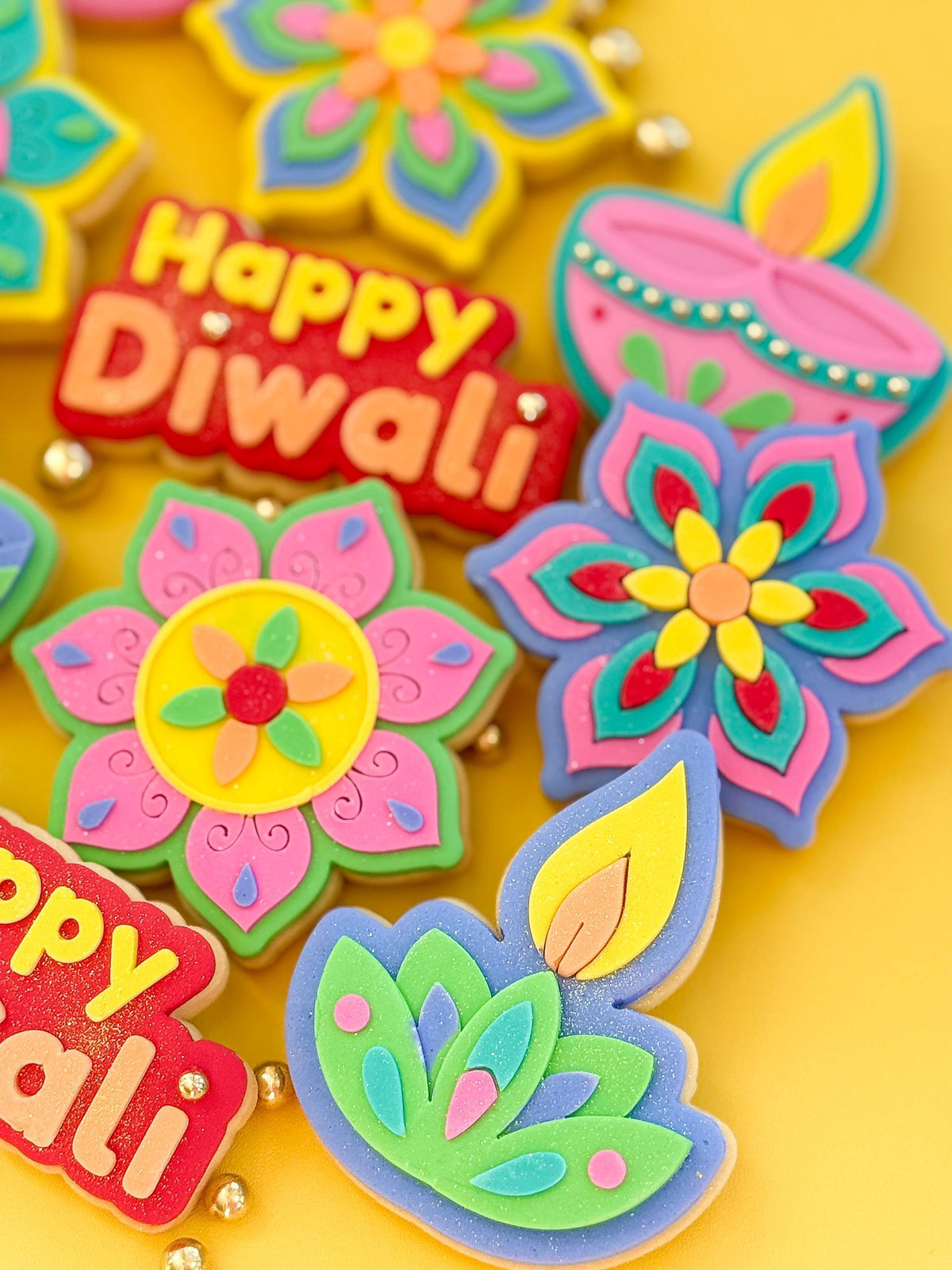 Lotus Bloom Diya - Cookie Stamp and Cutter