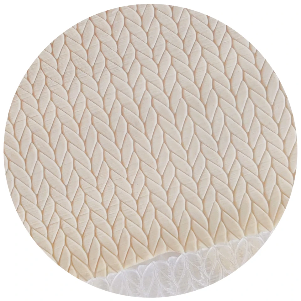 Knitted Pattern - Acrylic Embossing Rolling Pin – Fondant, Cookie & Clay Texture Roller