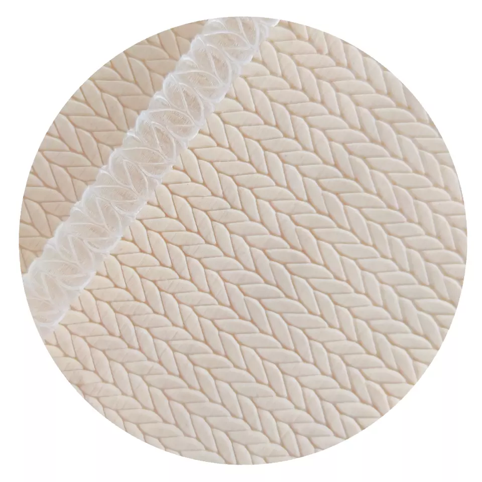 Knitted Pattern - Acrylic Embossing Rolling Pin – Fondant, Cookie & Clay Texture Roller