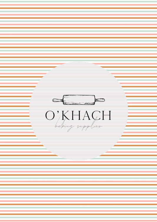 Retro Happy Pattern No.4 - Edible Image - O'Khach Baking Supplies