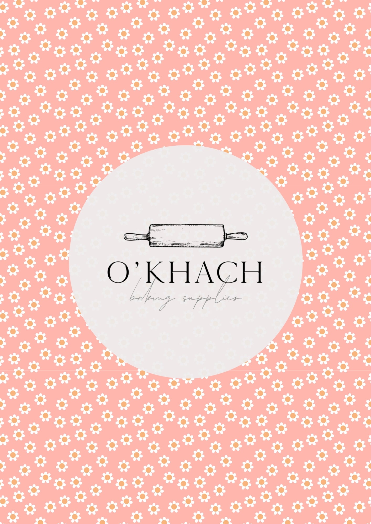 Retro Happy Pattern No.6 - Edible Image - O'Khach Baking Supplies