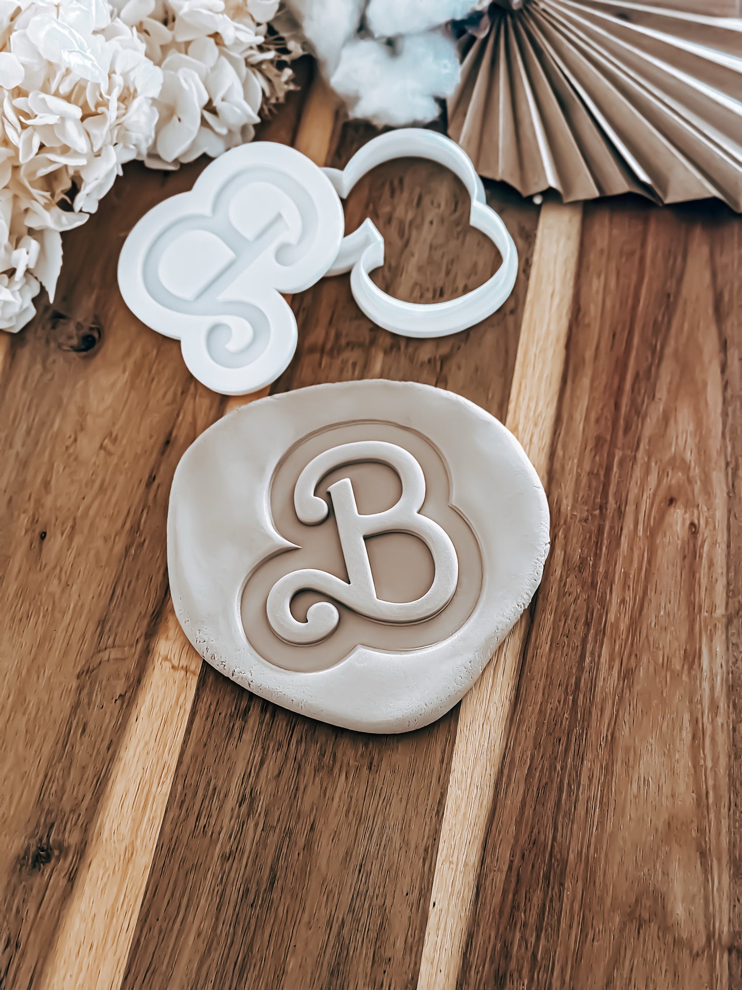 Signature B Monogram - Cookie Stamp & Cutter - Fondant & Sugar Cookies