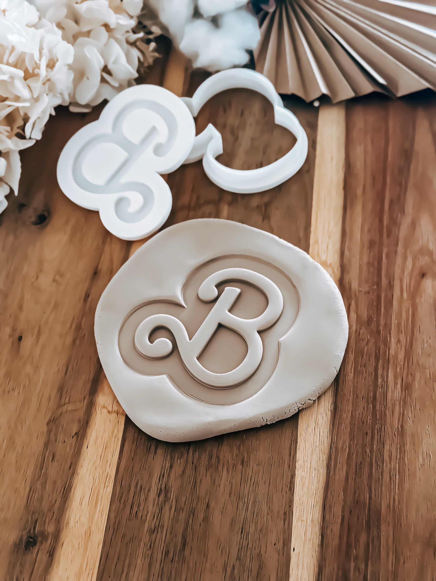 Signature B Monogram - Cookie Stamp & Cutter - Fondant & Sugar Cookies