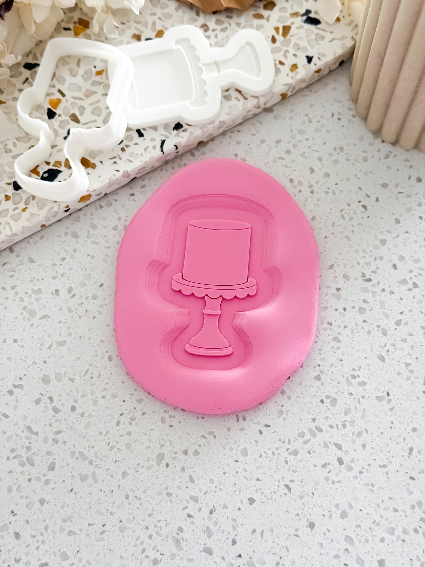 Single Tier Cake Stamp & Cutter - Perfect for Fondant & Sugar Cookies