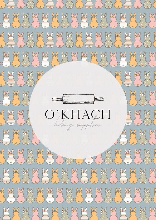 Spring Bunny Pattern No.12 - Edible Image - O'Khach Baking Supplies