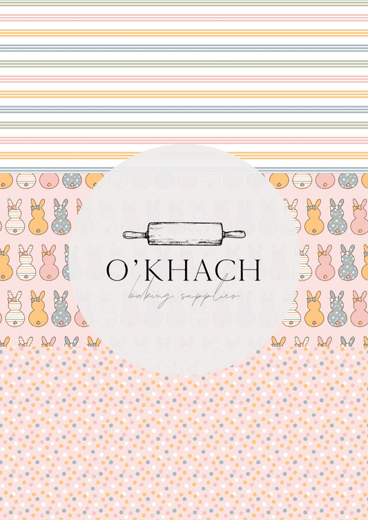 Spring Bunny Pattern No.16 - Edible Image - O'Khach Baking Supplies