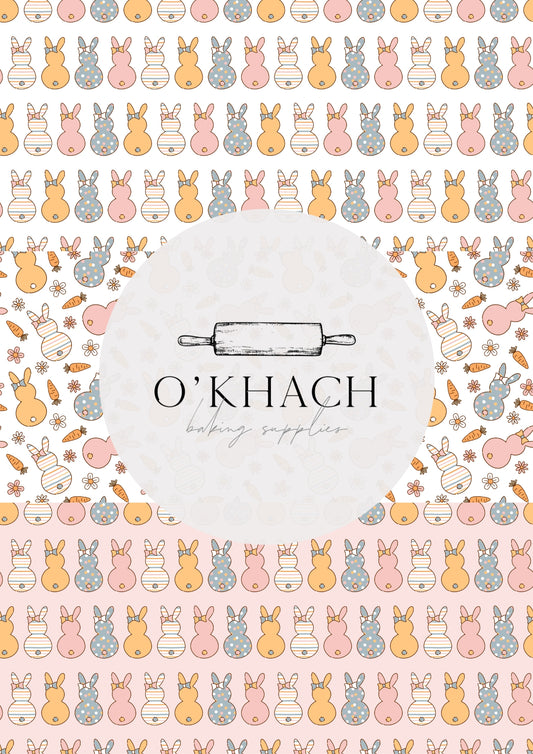 Spring Bunny Pattern No.17 - Edible Image - O'Khach Baking Supplies