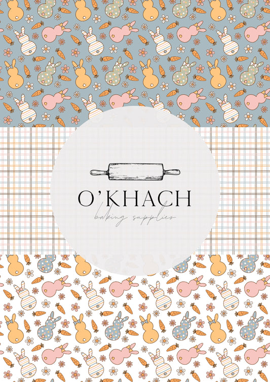 Spring Bunny Pattern No.18 - Edible Image - O'Khach Baking Supplies