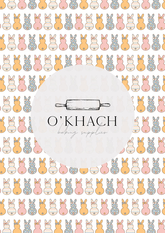 Spring Bunny Pattern No.4 - Edible Image - O'Khach Baking Supplies