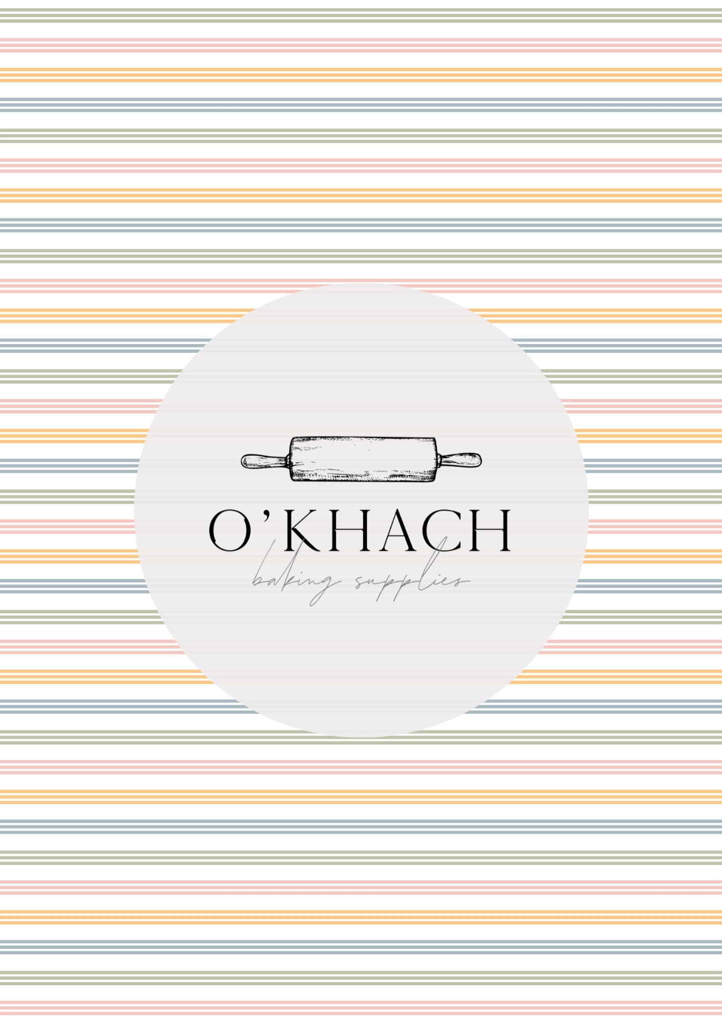 Spring Bunny Pattern No.5 - Edible Image - O'Khach Baking Supplies