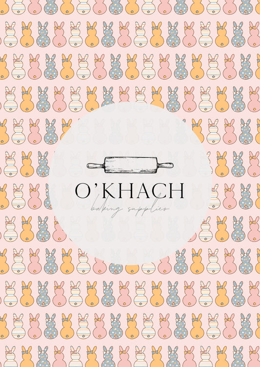 Spring Bunny Pattern No.7 - Edible Image - O'Khach Baking Supplies