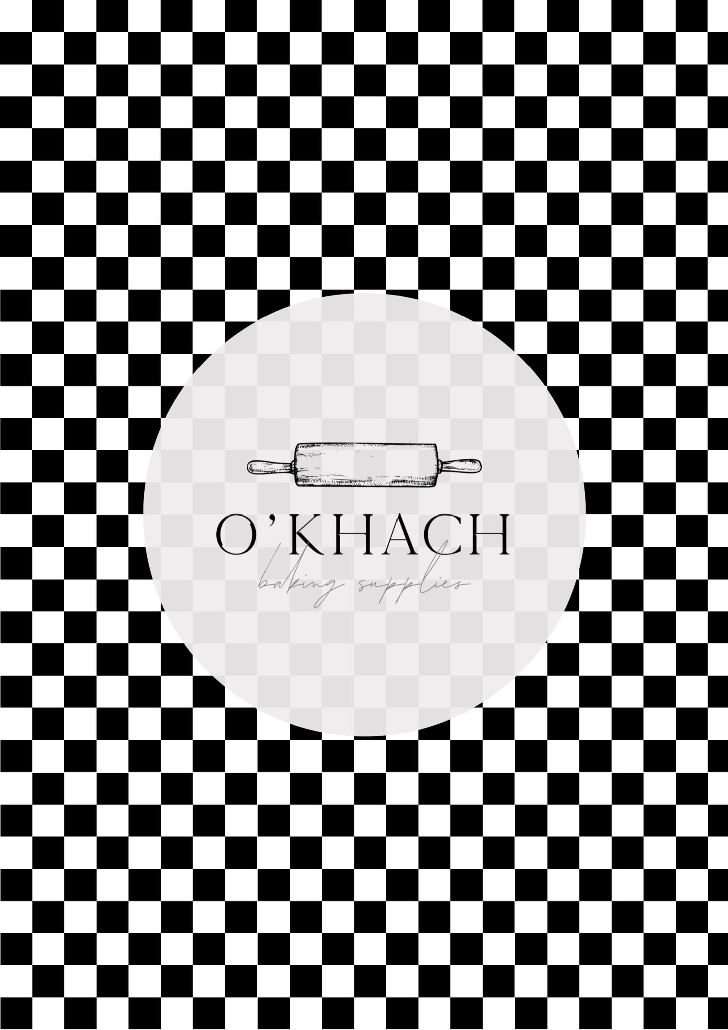 Checkerboard Pattern No.1 - Digital Edible Image for Cakes & Cookies