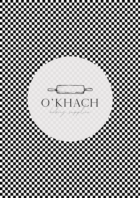 Checkerboard Pattern 3 - Edible Image - Premium Edible Image from O'Khach Baking Supplies - Just $16.99! Shop now at O'Khach Baking Supplies