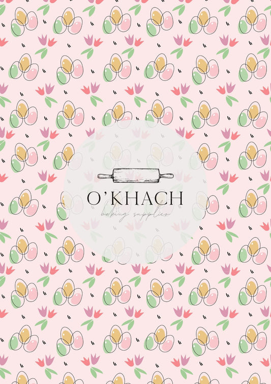 Easter Pattern No.74 - Digital Edible Image for Cakes & Cookies