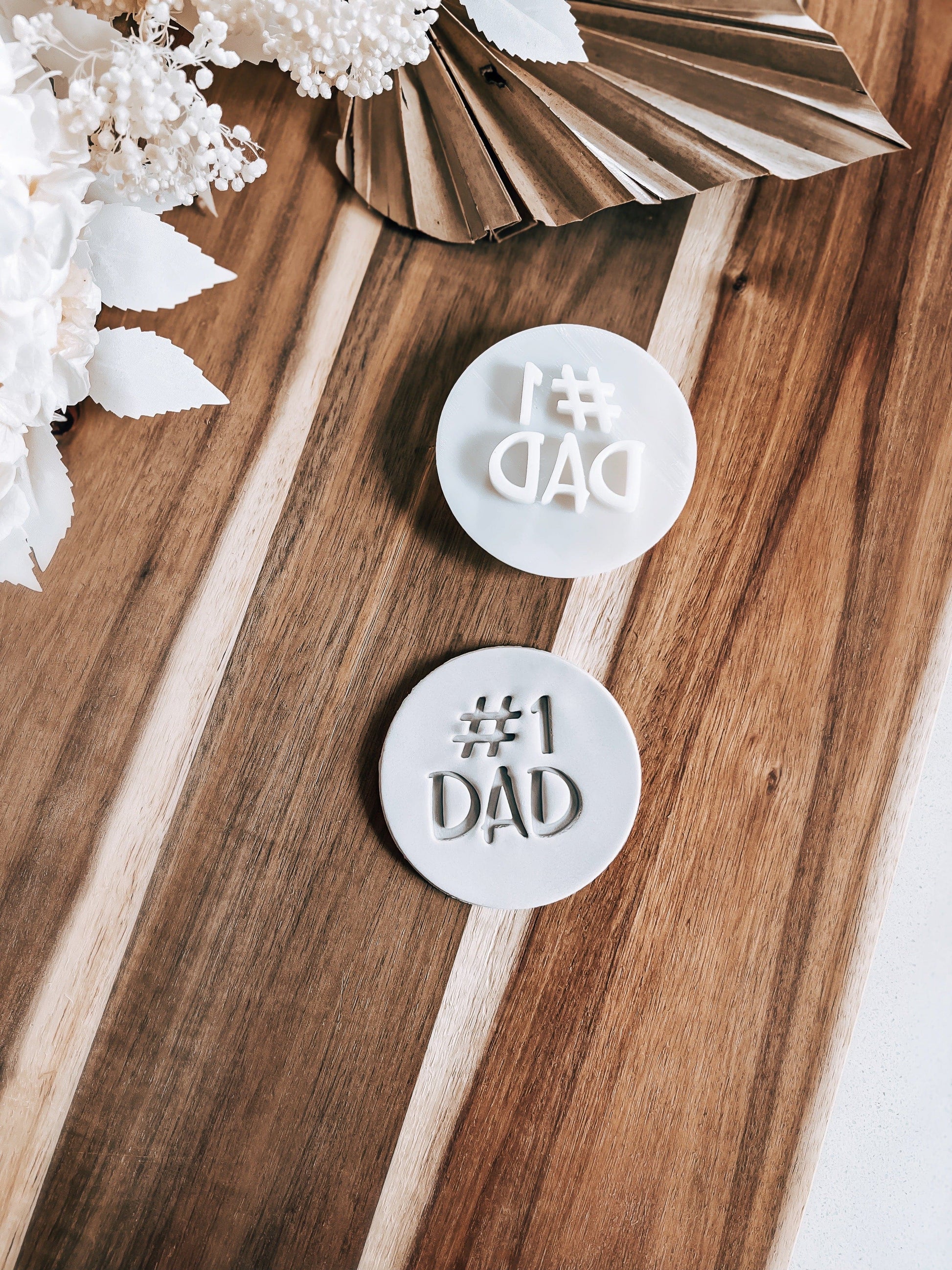 #1 Dad Stamp  - Perfect for Fondant & Sugar Cookies