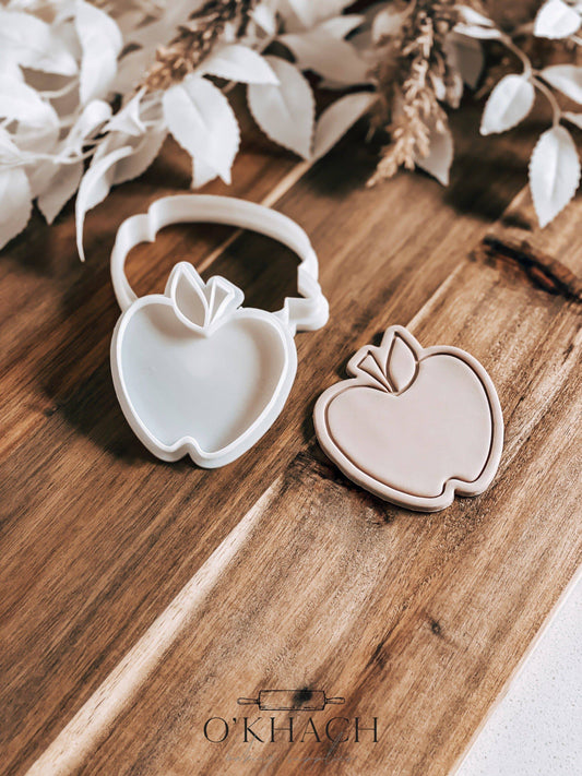 Apple Cookie Stamp and Cutter - O'Khach Baking Supplies