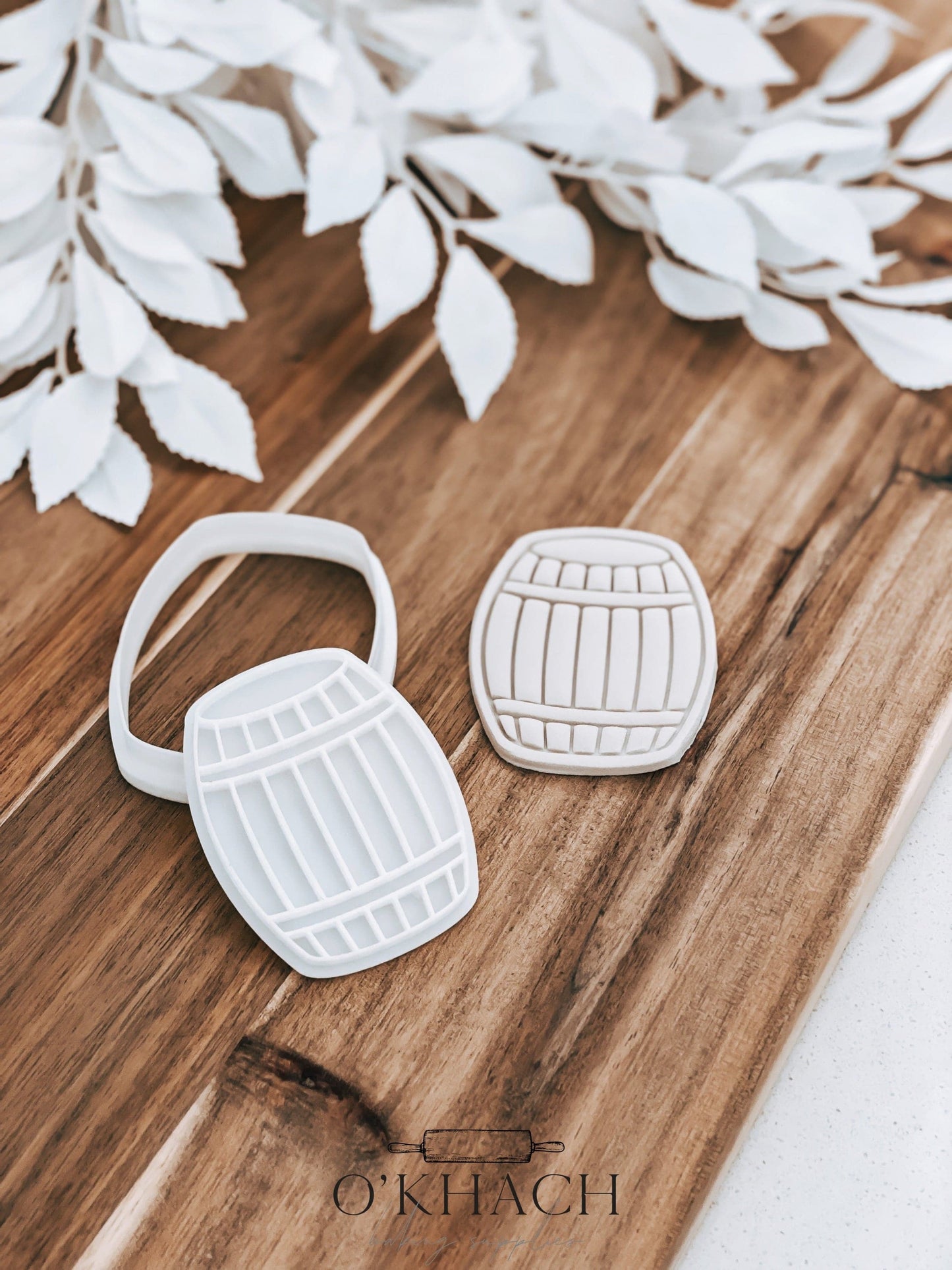 Barrel Stamp & Cutter - Perfect for Fondant & Sugar Cookies