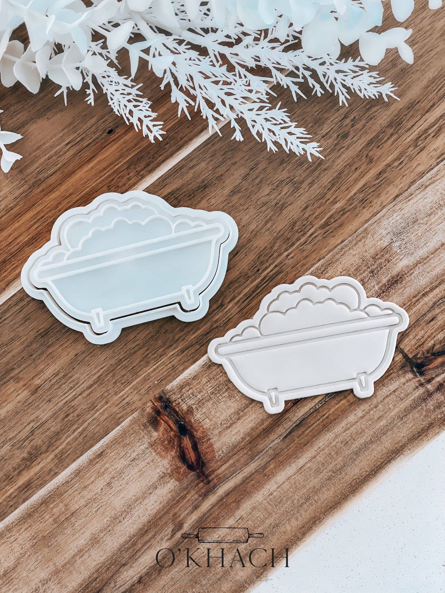 Bathtub Cookie Stamp and Cutter - O'Khach Baking Supplies