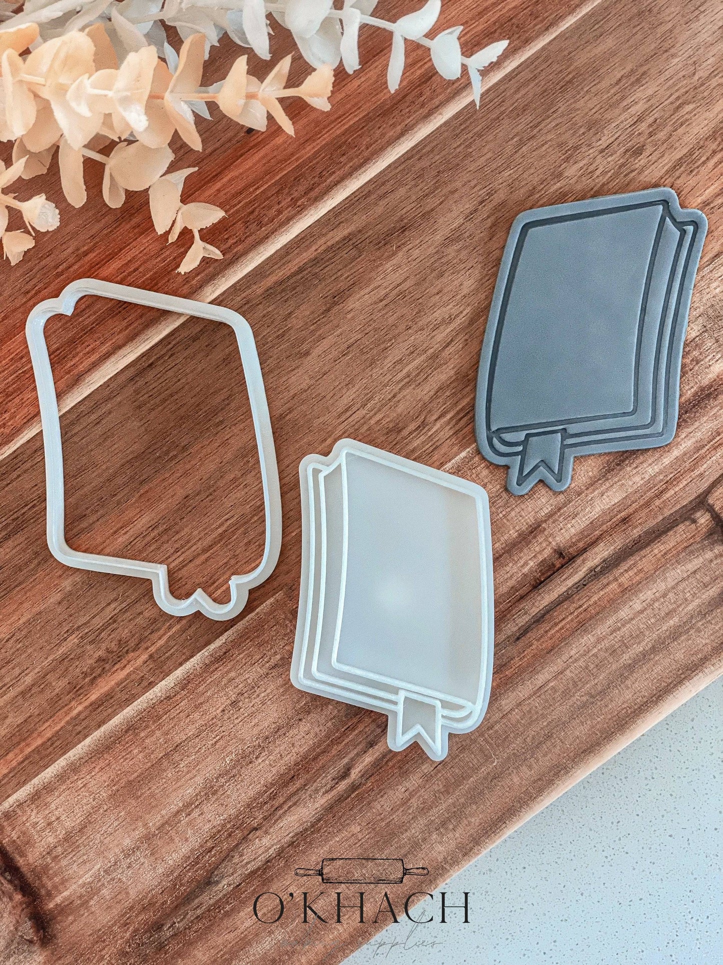 Book Stamp & Cutter - Perfect for Fondant & Sugar Cookies