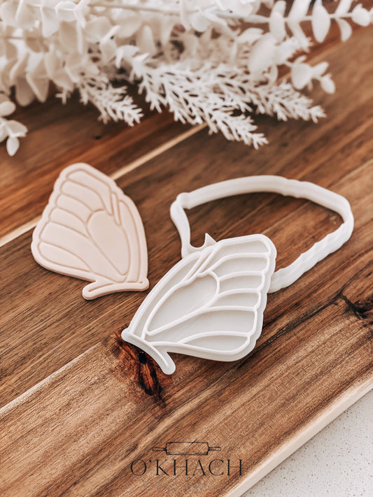 Butterfly Wing Cookie Stamp and Cutter - O'Khach Baking Supplies