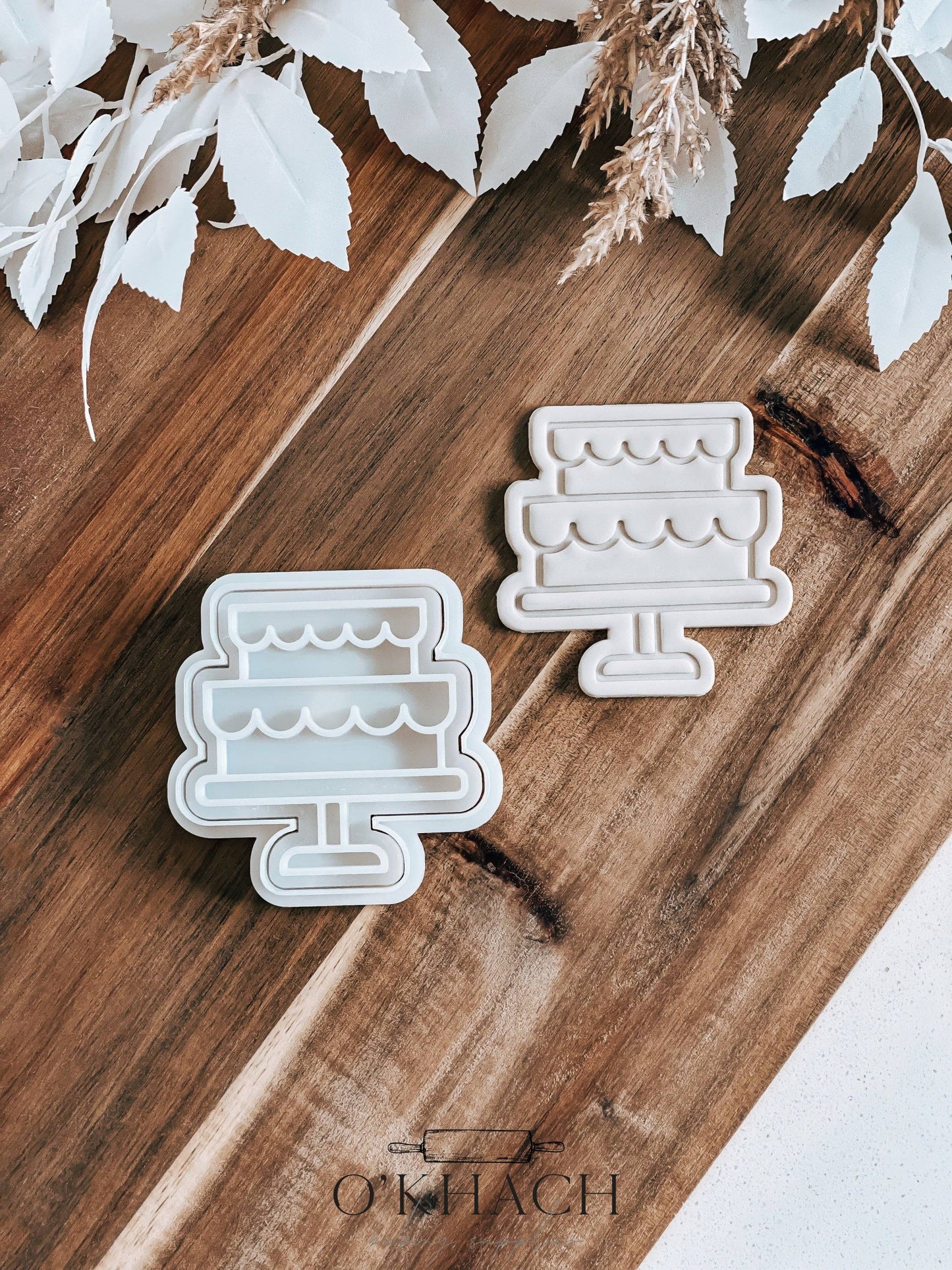 Cake Cookie Stamp & Cutter - Perfect for Fondant & Sugar Cookies