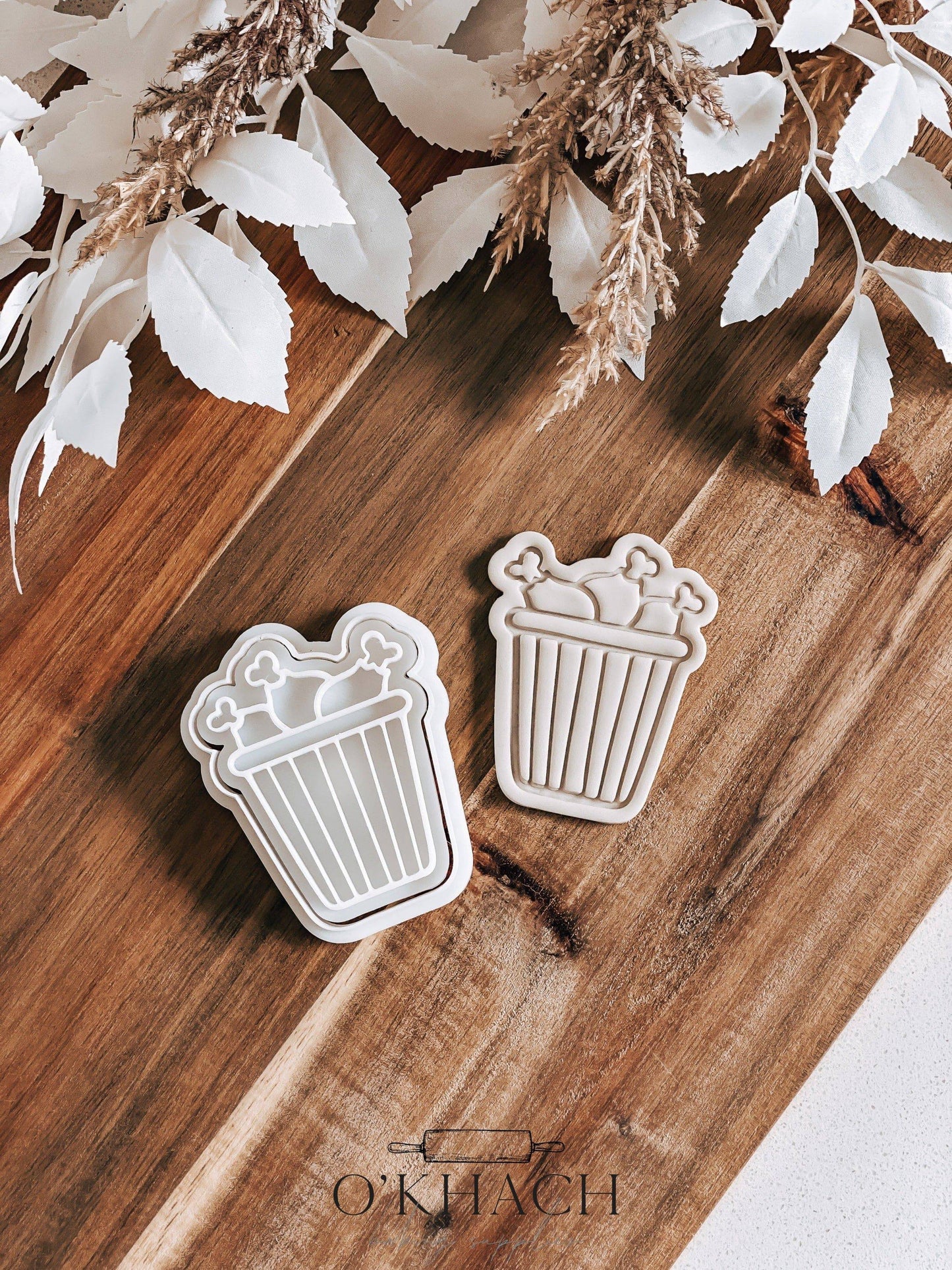 Chicken Drumstick Bucket Stamp & Cutter - Perfect for Fondant & Sugar Cookies