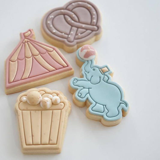 Circus Ball Elephant Cookie Stamp and Cutter - O'Khach Baking Supplies