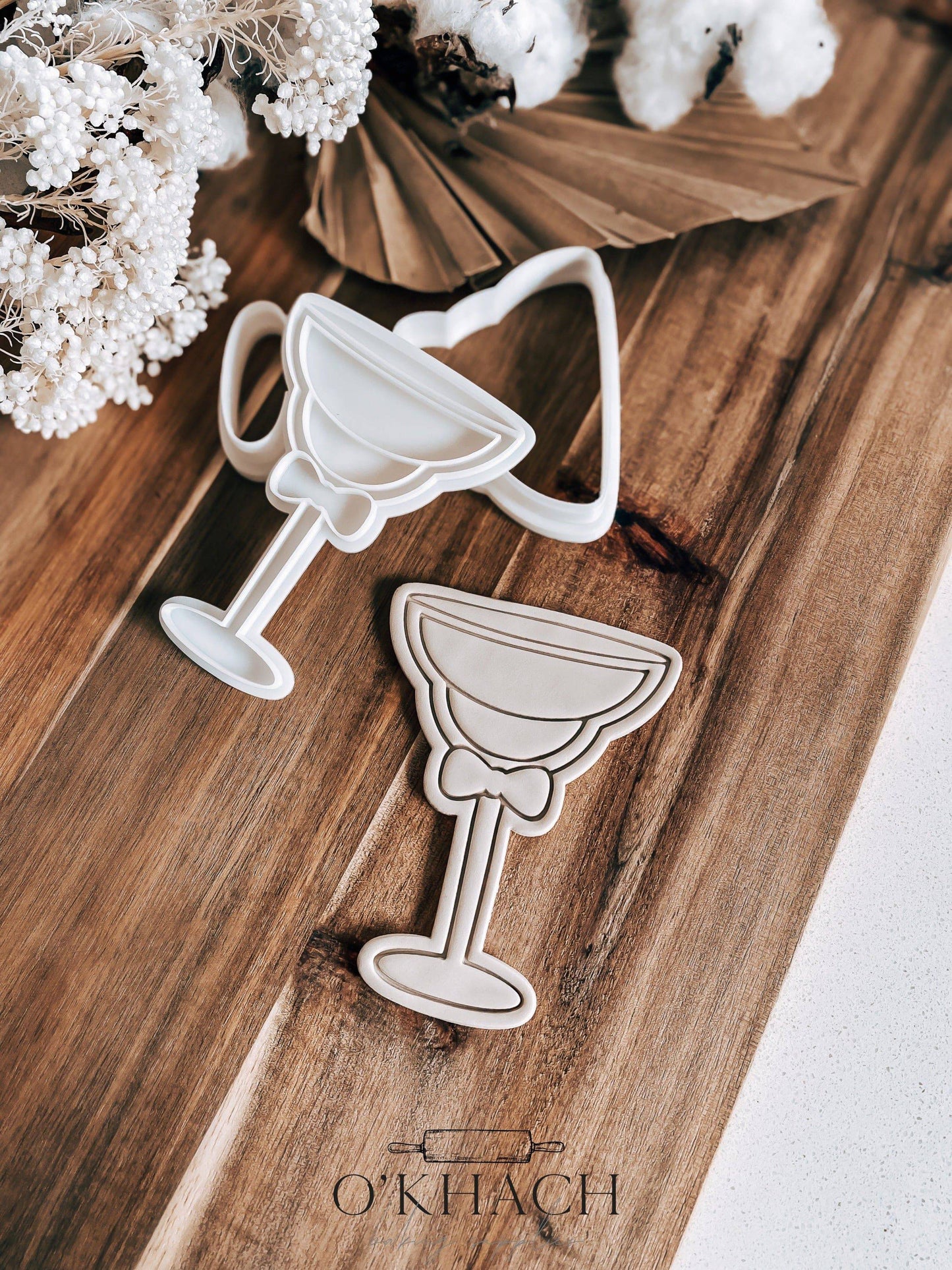 Cocktail Cookie Stamp & Cutter - Perfect for Fondant & Sugar Cookies