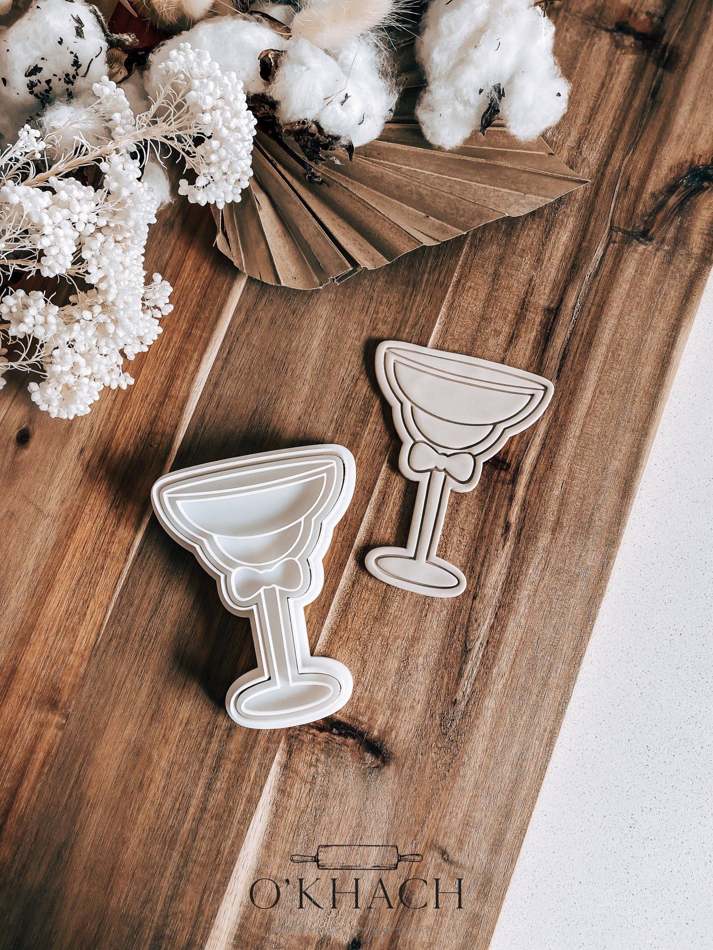 Cocktail Cookie Stamp & Cutter - Perfect for Fondant & Sugar Cookies