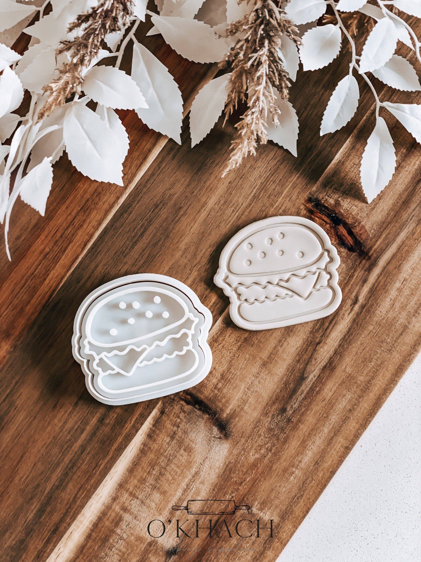 Hamburger Stamp & Cutter - Perfect for Fondant & Sugar Cookies