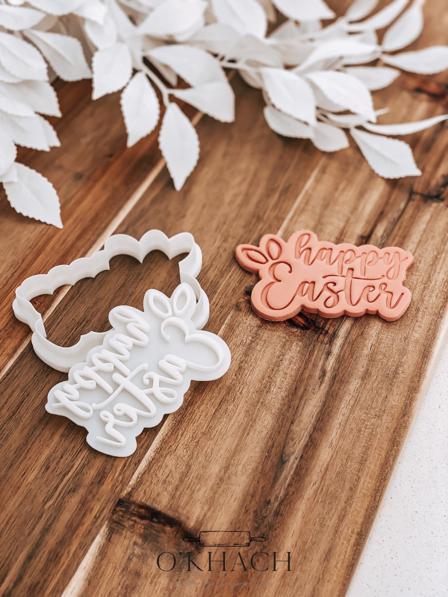 Happy Easter - Cookie Stamp and Cutter - Ideal for Fondant & Sugar Cookies