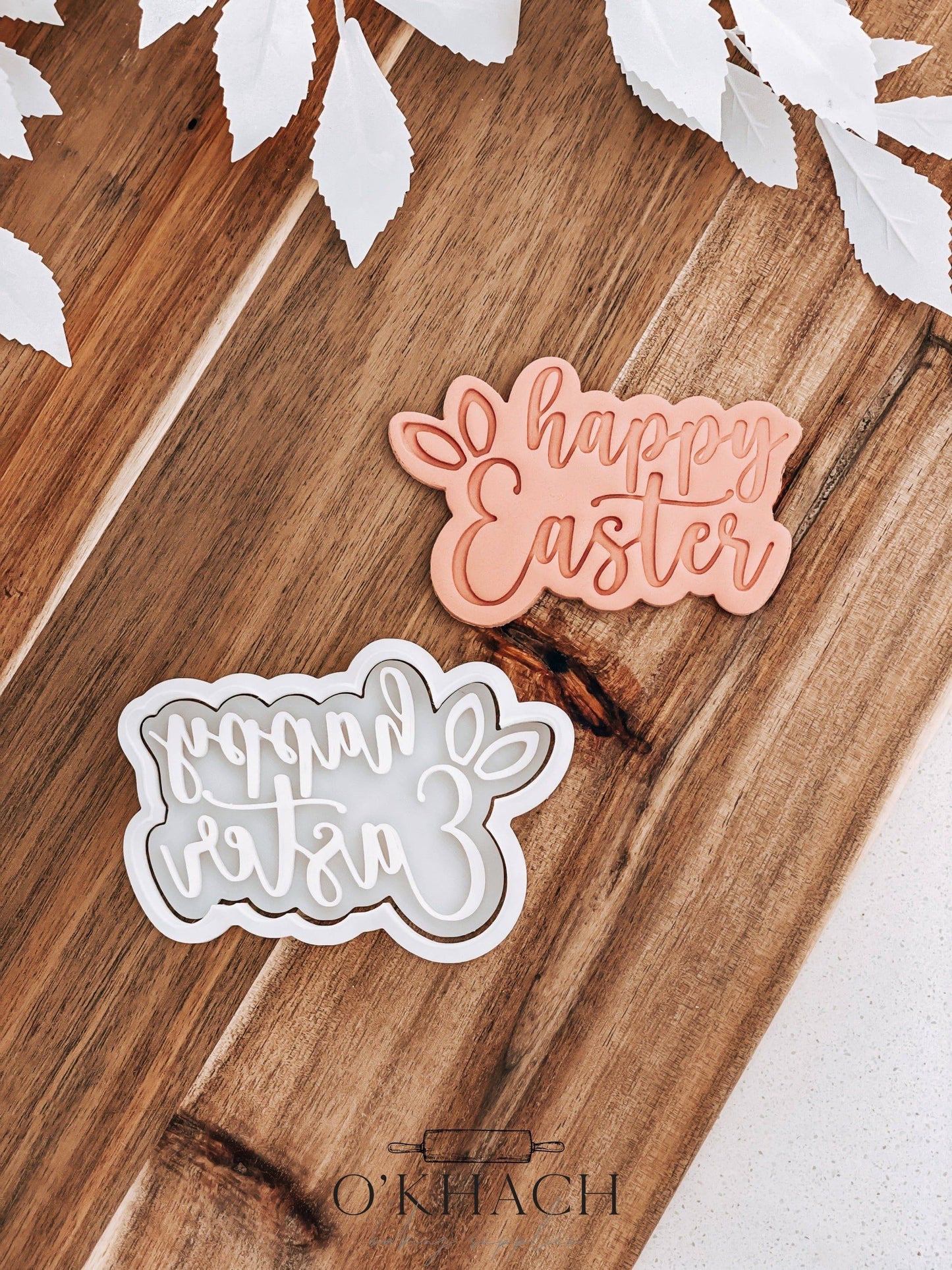 Happy Easter - Cookie Stamp and Cutter - Ideal for Fondant & Sugar Cookies