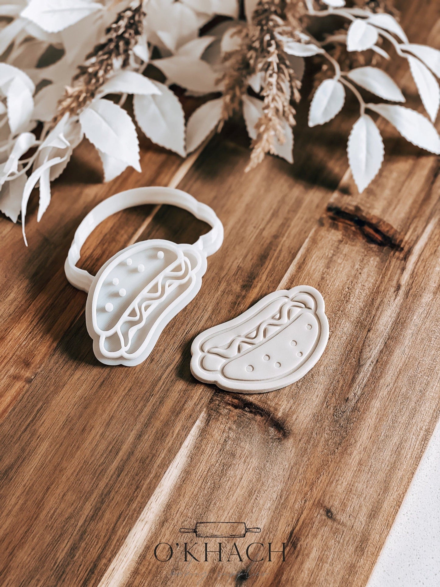 Hot Dog Stamp & Cutter - Perfect for Fondant & Sugar Cookies