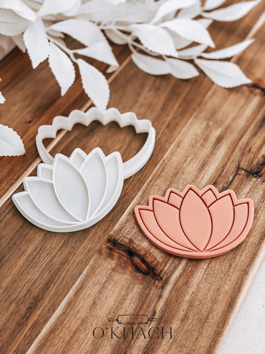 Lotus Flower Stamp and Cutter - O'Khach Baking Supplies