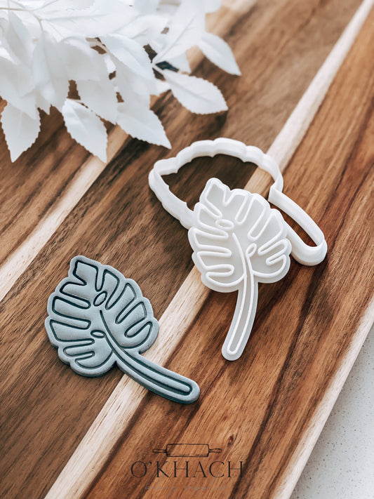 Monstera Leaf Stamp and Cutter - O'Khach Baking Supplies
