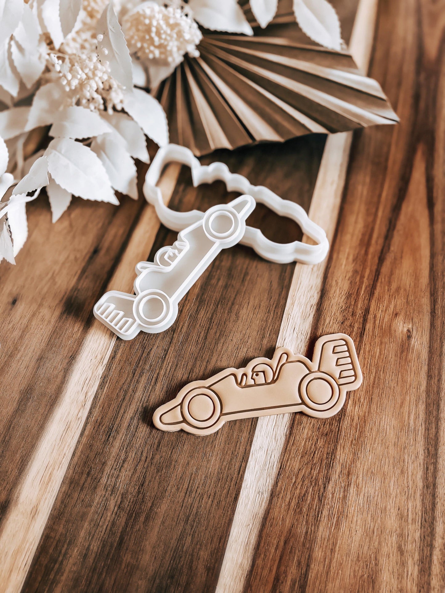 Race car - Cookie Stamp and Cutter - Ideal for Fondant & Sugar Cookies