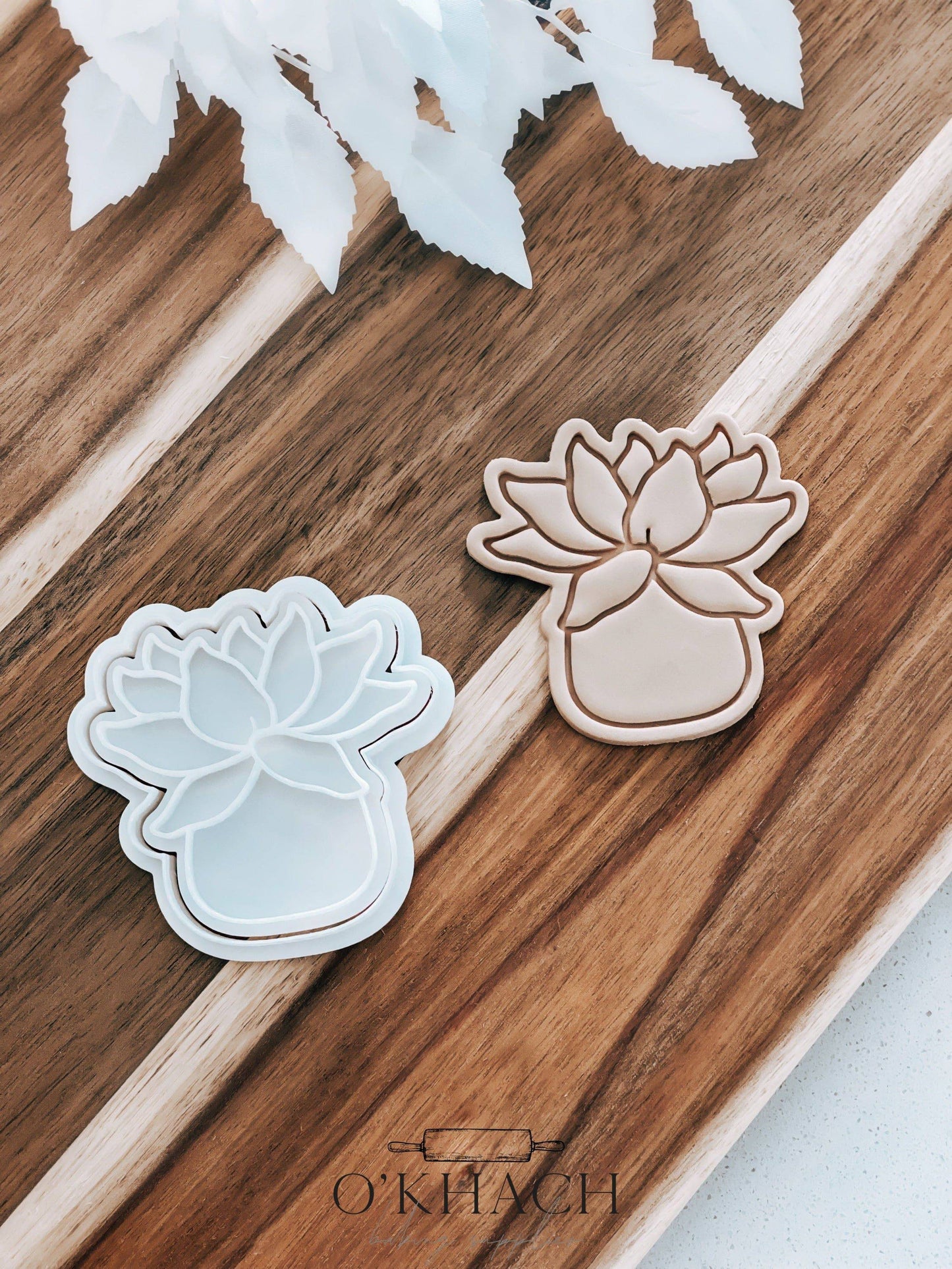 Succulent Stamp and Cutter - O'Khach Baking Supplies