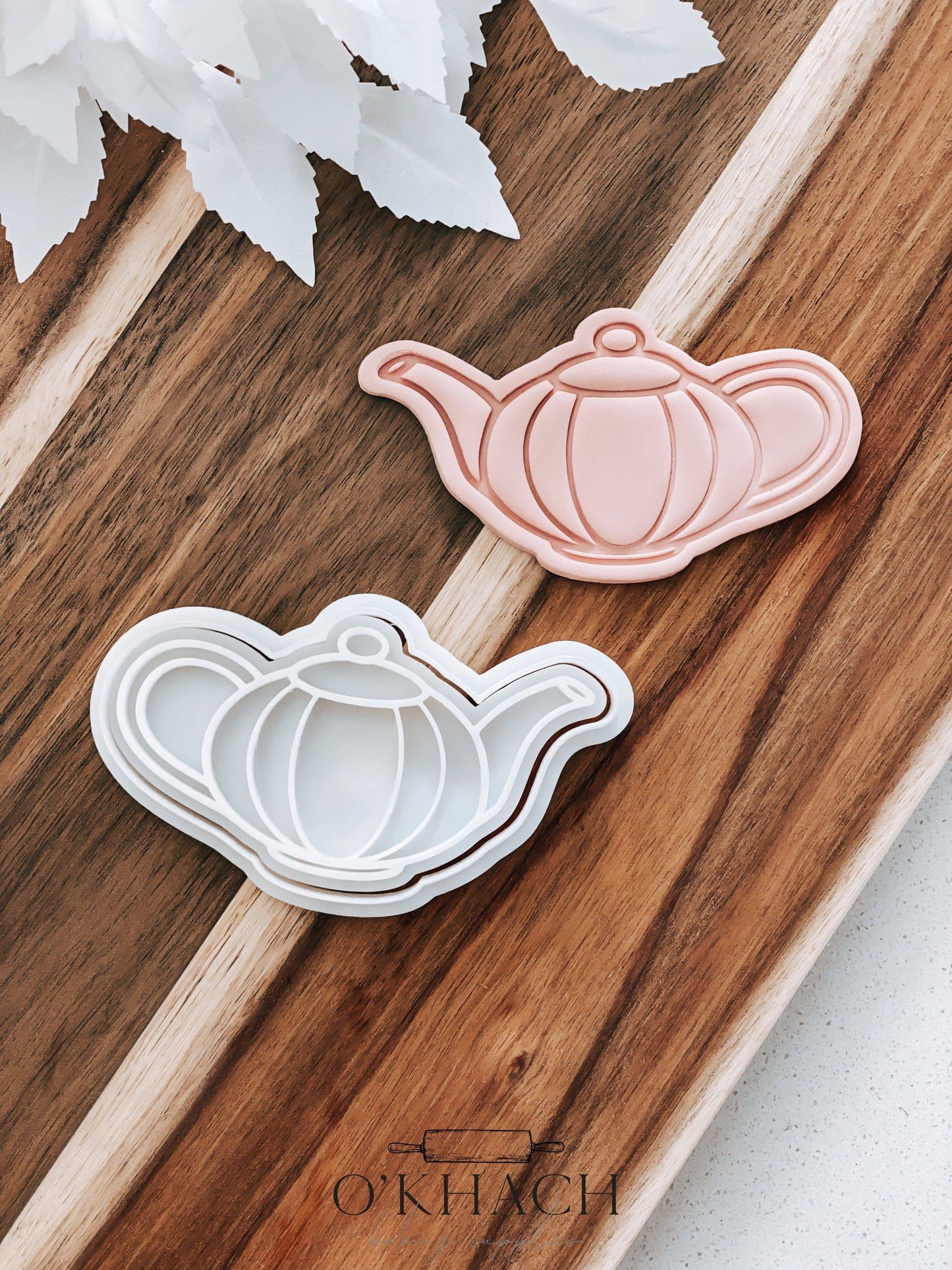 Vintage Teapot Stamp & Cutter - Perfect for Fondant & Sugar Cookies