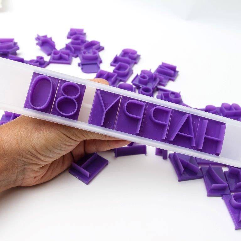 Large letters and numbers set by O'Khach