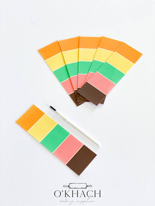 ICE CREAM Paint Your Own (PYO) Edible Paint Palettes - Paint Brush included - O'Khach Baking Supplies