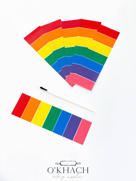 RAINBOW Paint Your Own (PYO) Edible Paint Palettes - Paint Brush included - O'Khach Baking Supplies