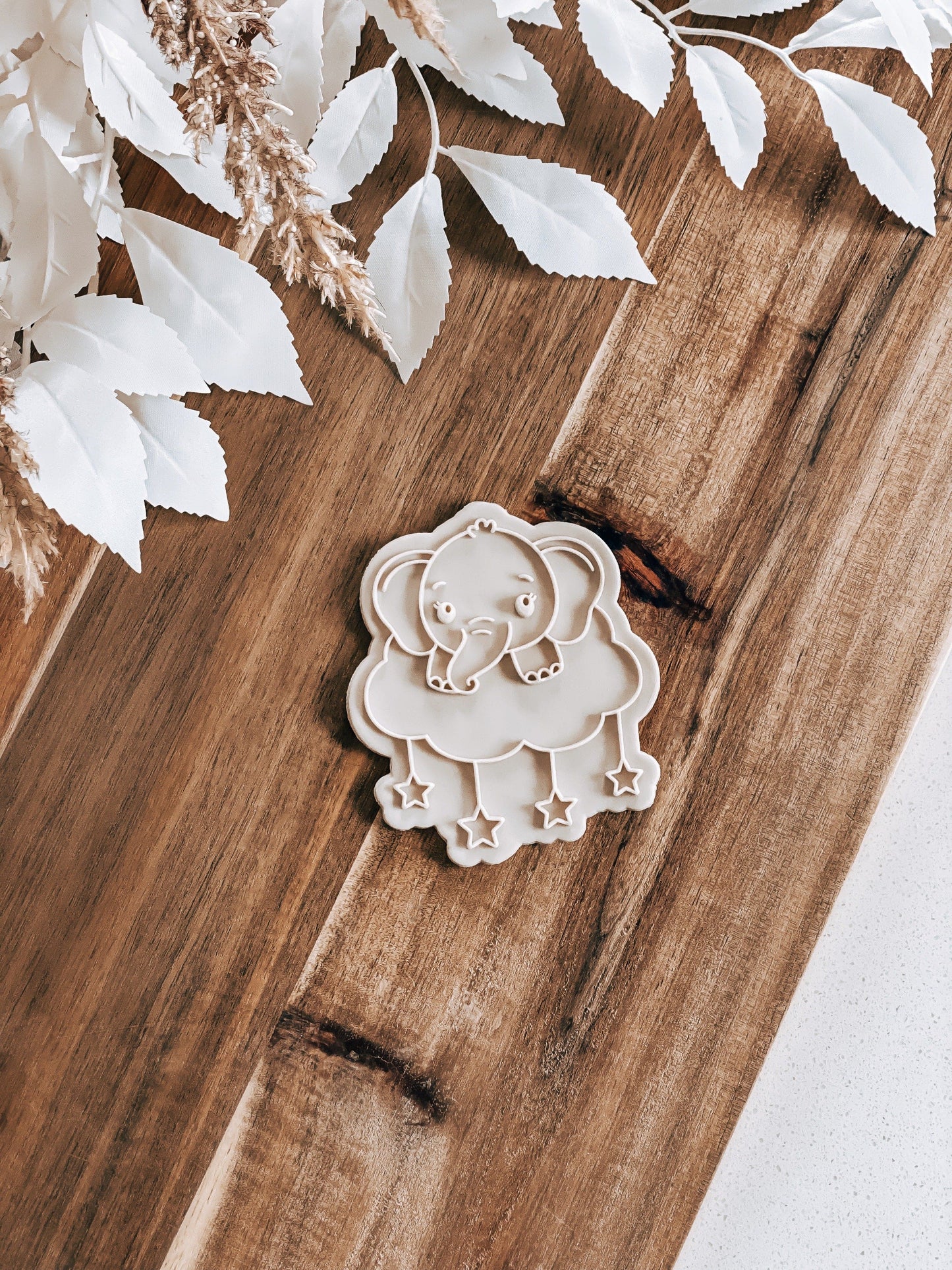 Sleepy Baby Elephant 'UP' Stamp and Cutter - Perfect for Fondant & Sugar Cookies
