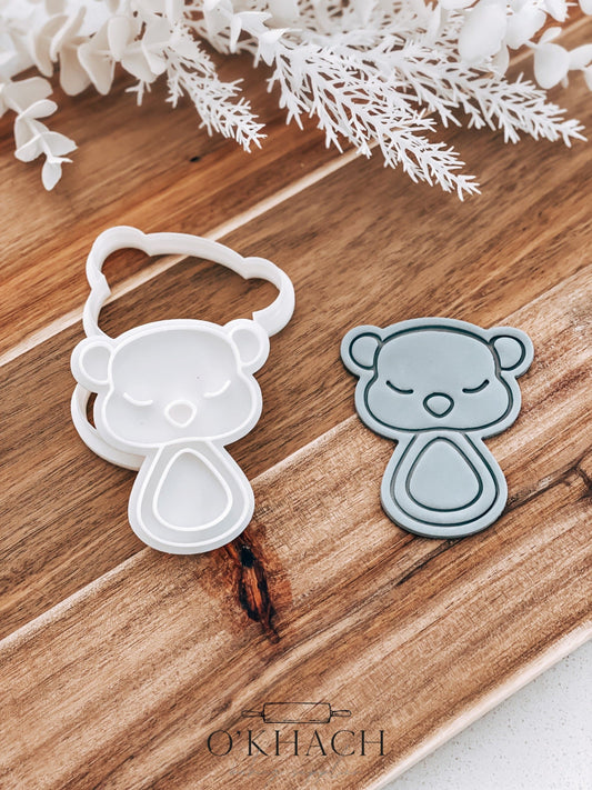 Baby Bear Rattle - Cookie Stamp and Cutter - O'Khach Baking Supplies