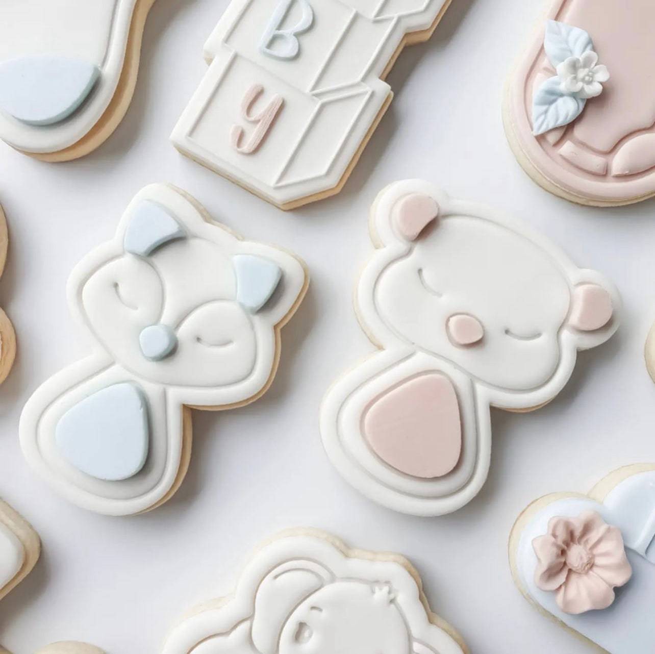 Baby Fox Rattle Stamp and Cutter - Perfect for Fondant & Sugar Cookies