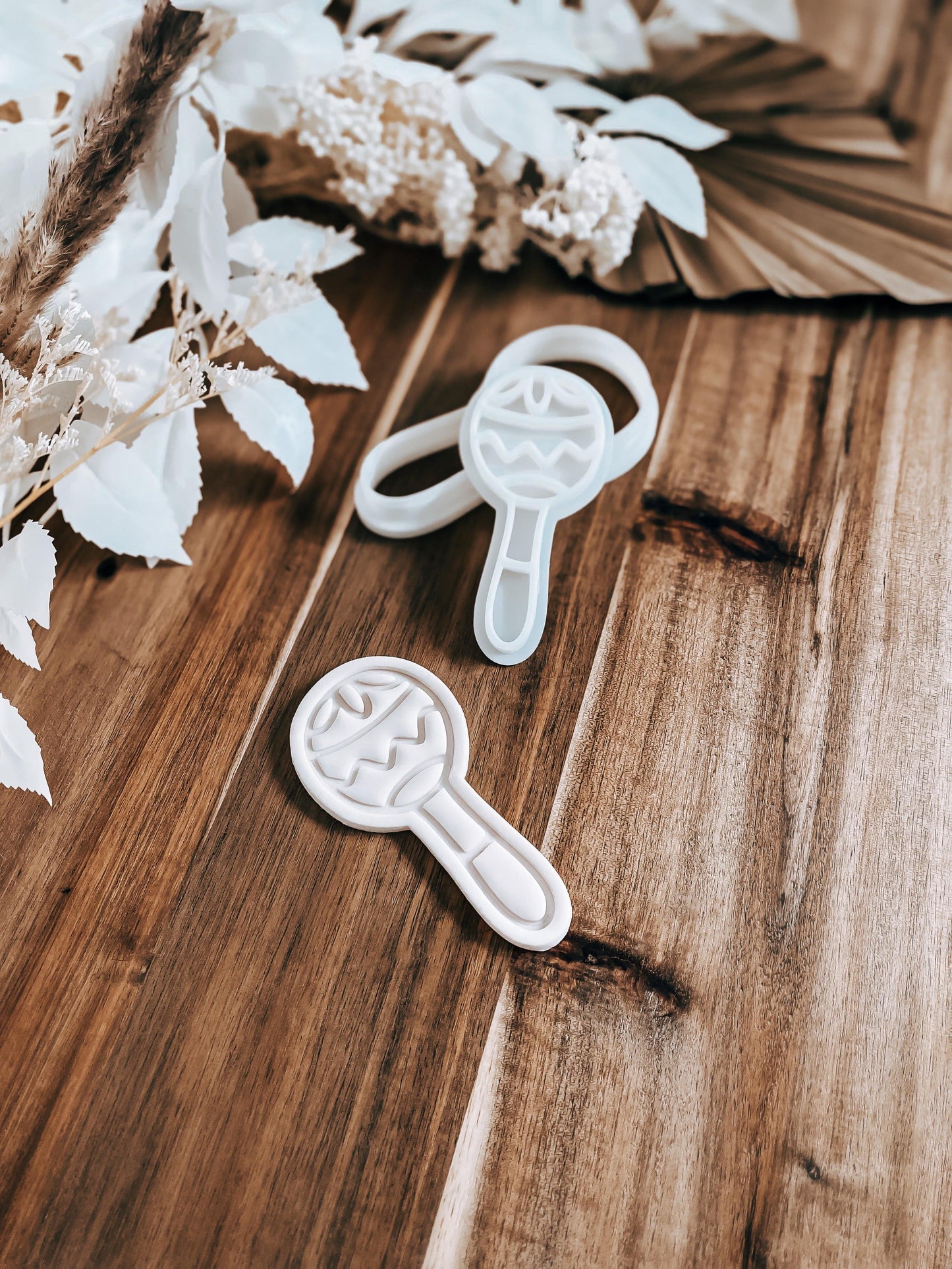 Baby Rattle Cookie Stamp and Cutter - O'Khach Baking Supplies