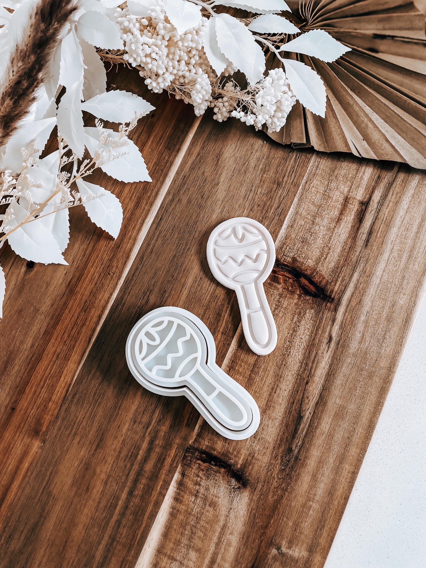 Baby Rattle Cookie Stamp and Cutter - O'Khach Baking Supplies