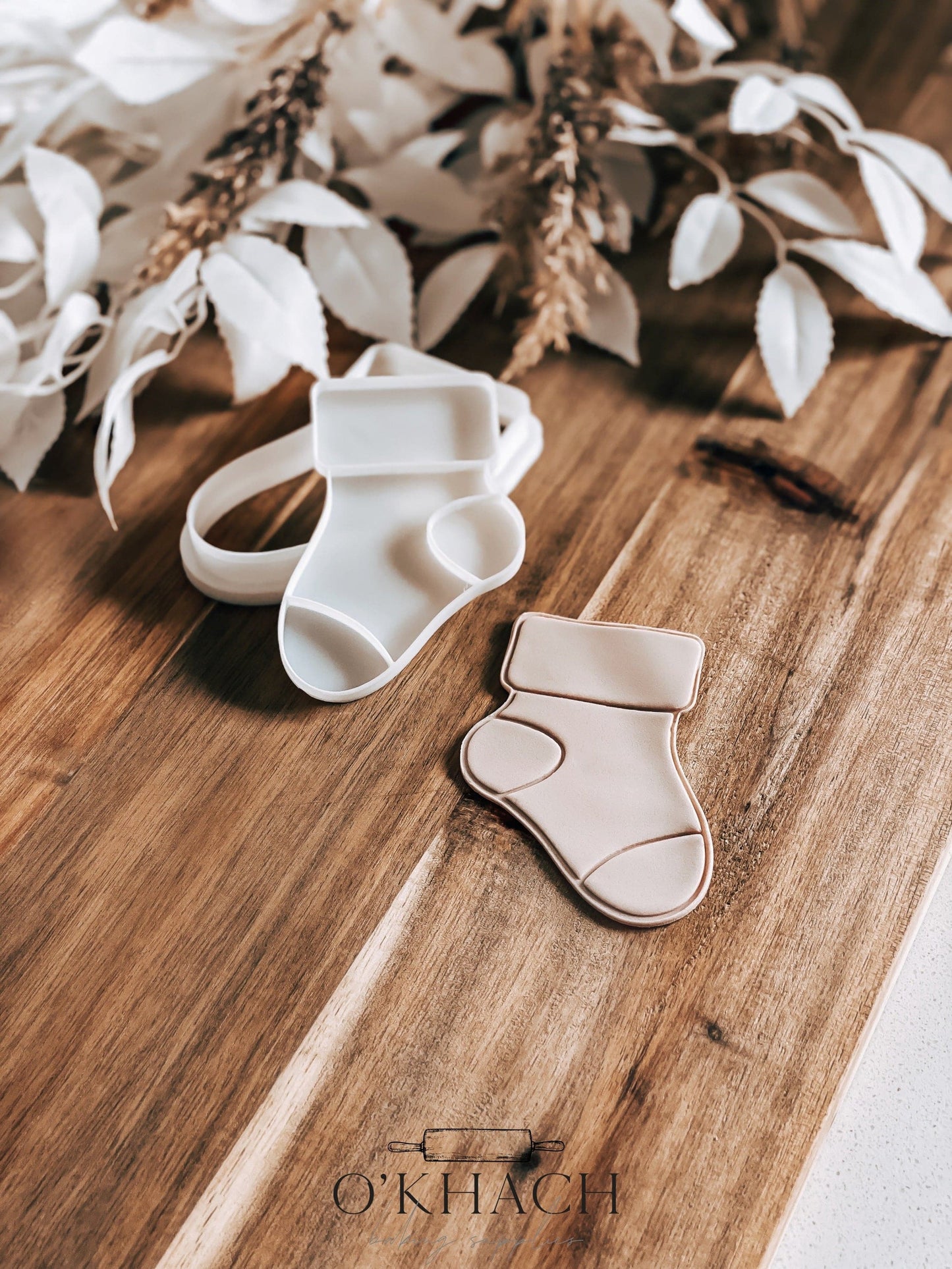 Baby Sock Cookie Stamp and Cutter - O'Khach Baking Supplies